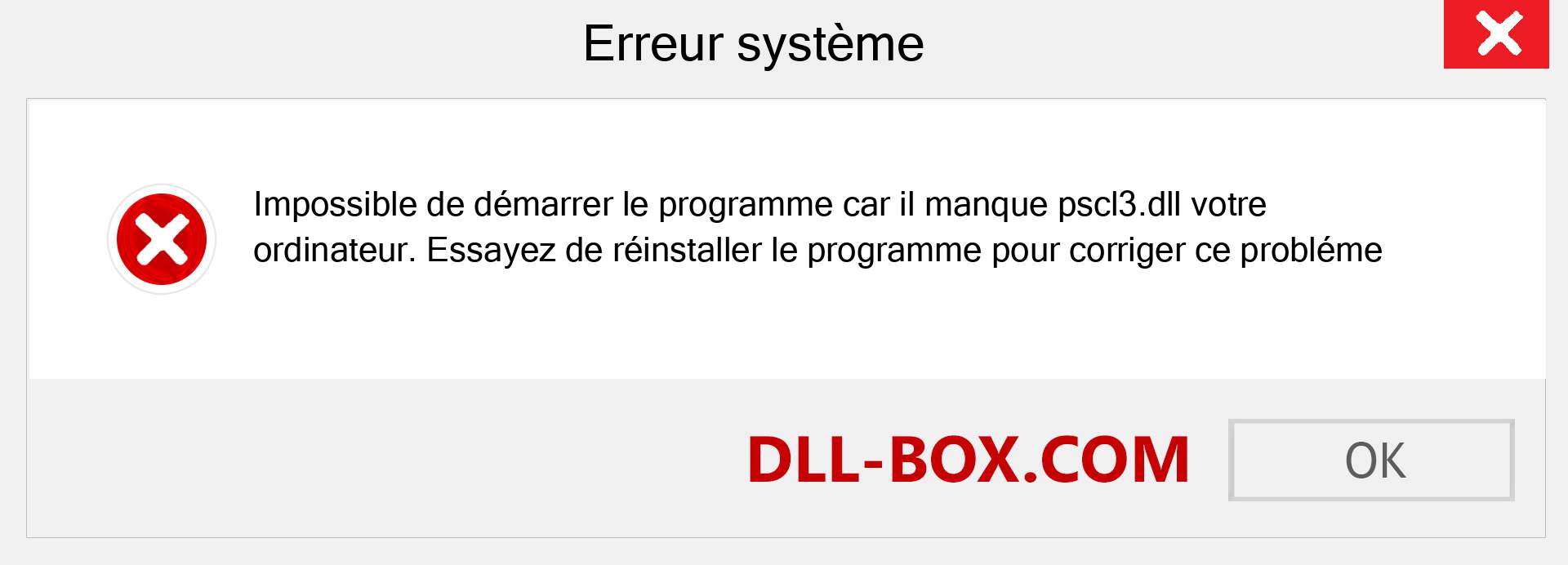 Le fichier pscl3.dll est manquant ?. Télécharger pour Windows 7, 8, 10 - Correction de l'erreur manquante pscl3 dll sur Windows, photos, images